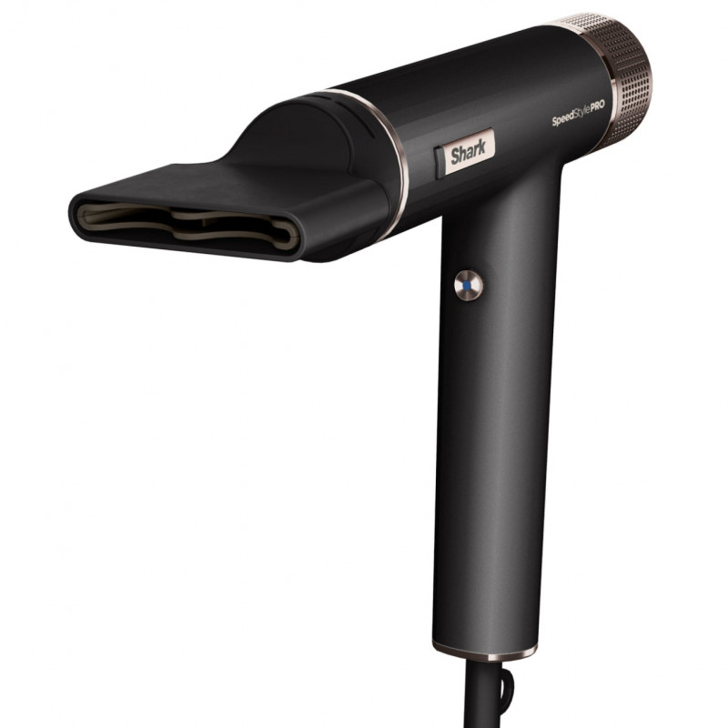 Сешоар за стилизиране на коса 3в1 Shark SpeedStyle Pro HD731EU, 1750W, 3 скорости, 4 темп, Coanda, iQ разпознаване на накрайника, Защита на скалпа, Черен