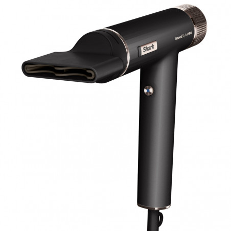 Сешоар за стилизиране на коса 3в1 Shark SpeedStyle Pro HD731EU, 1750W, 3 скорости, 4 темп, Coanda, iQ разпознаване на накрайника, Защита на скалпа, Черен