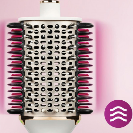 Четка за стилизиране и сушене на коса Shark SmoothStyle HT212EU, 900W, 3 темп, 215°C, Керамично покритие, Естествени косъмчета, Бял/копринен