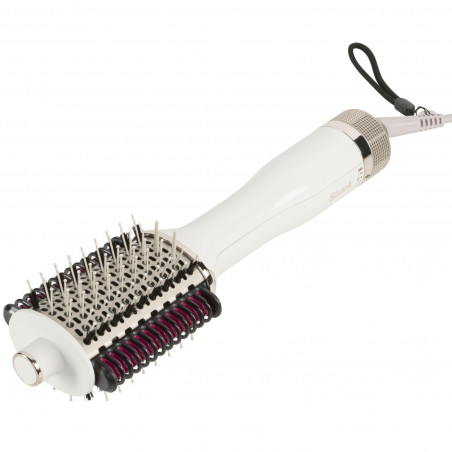 Четка за стилизиране и сушене на коса Shark SmoothStyle HT212EU, 900W, 3 темп, 215°C, Керамично покритие, Естествени косъмчета, Бял/копринен