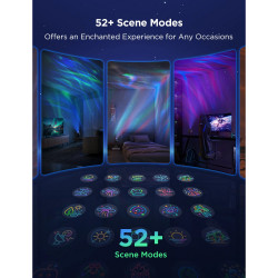 Smart лампа тип проектор за звезди Govee Star Light Projector H6093, 12W, RGBW, Гласово управление, Wi-Fi, Bluetooth, Черен