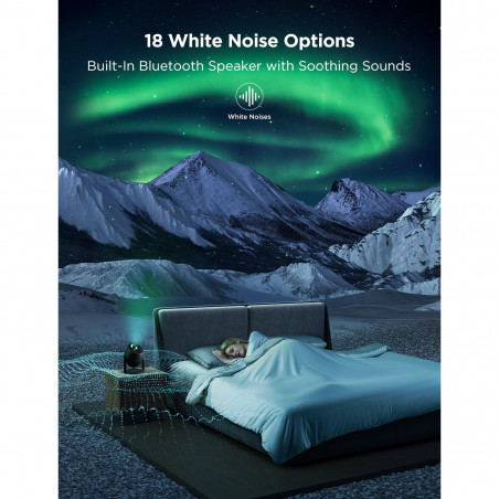 Smart лампа тип проектор за звезди Govee Star Light Projector H6093, 12W, RGBW, Гласово управление, Wi-Fi, Bluetooth, Черен