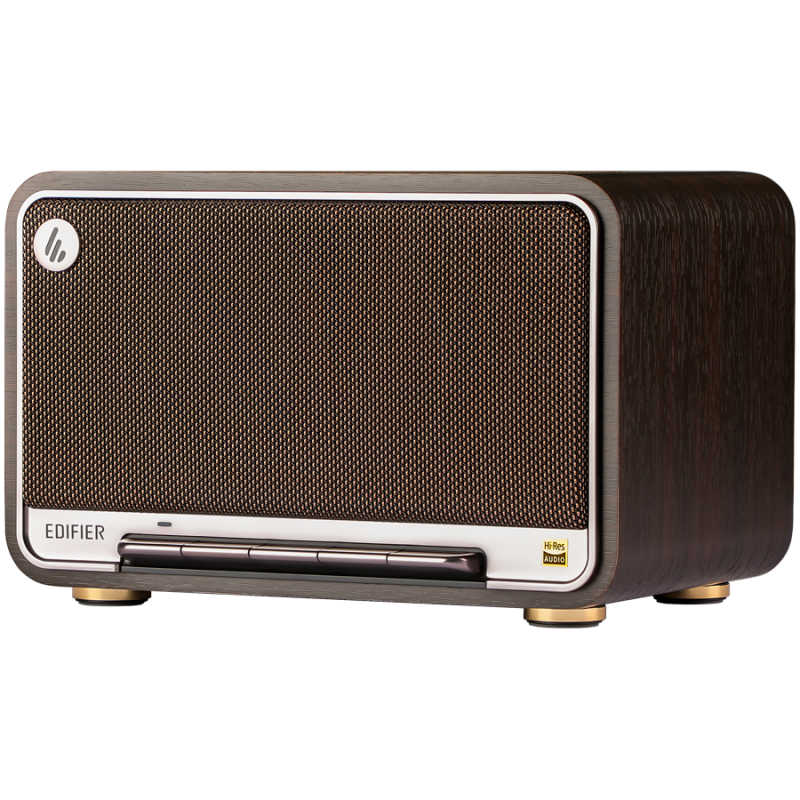 Тонколона Edifier D32 BL-WALNUT, 60W, 11 часа, Hi-Res Audio/Wireless, Bluetooth 5.3, Wi-Fi, Apple Airplay2, DRC, DSP,  Дървен корпус, Черен орех/кафяв