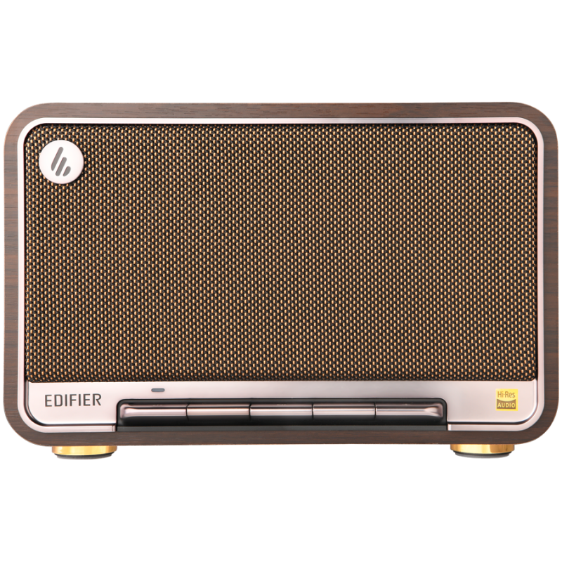 Тонколона Edifier D32 BL-WALNUT, 60W, 11 часа, Hi-Res Audio/Wireless, Bluetooth 5.3, Wi-Fi, Apple Airplay2, DRC, DSP,  Дървен корпус, Черен орех/кафяв