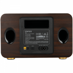 Тонколона Edifier D32 BL-WALNUT, 60W, 11 часа, Hi-Res Audio/Wireless, Bluetooth 5.3, Wi-Fi, Apple Airplay2, DRC, DSP,  Дървен корпус, Черен орех/кафяв