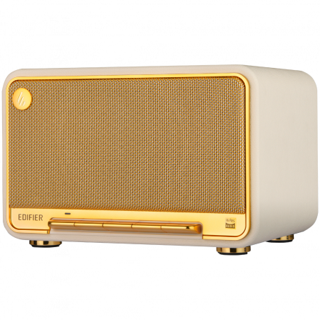 Тонколона Edifier D32 WH, 60W, 11 часа, Hi-Res Audio/Wireless, Bluetooth 5.3, Wi-Fi, Apple Airplay2, DRC, DSP,  Дървен корпус, Бял