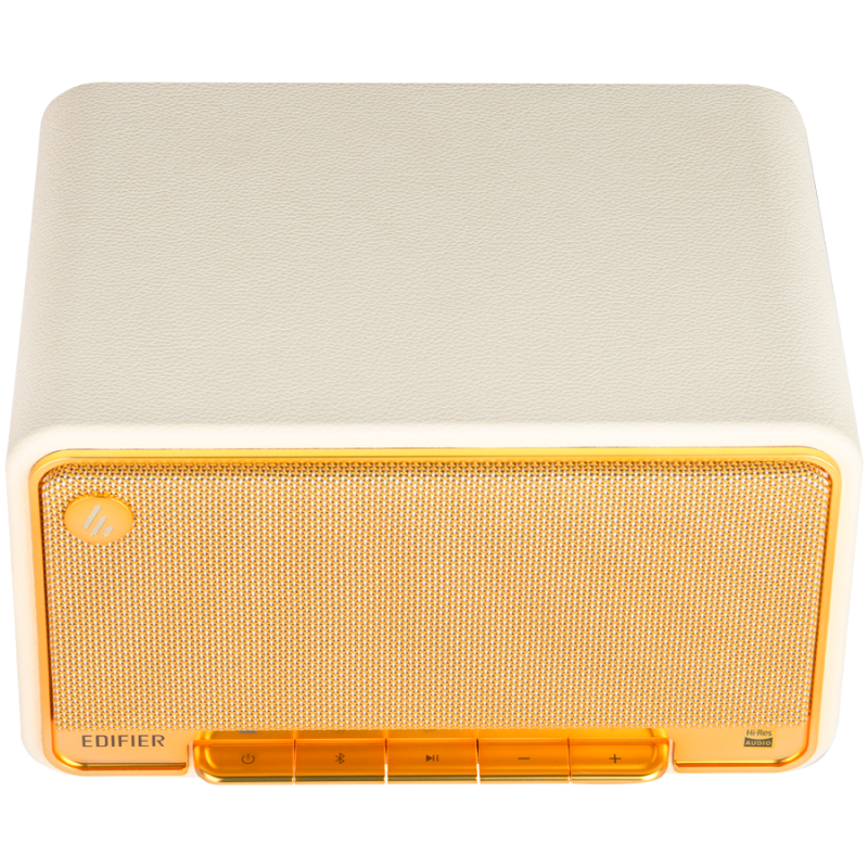 Тонколона Edifier D32 WH, 60W, 11 часа, Hi-Res Audio/Wireless, Bluetooth 5.3, Wi-Fi, Apple Airplay2, DRC, DSP,  Дървен корпус, Бял