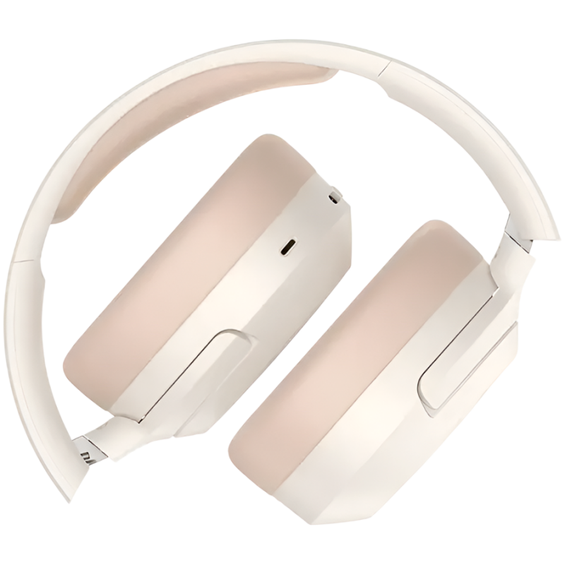 Безжични слушалки Edifier W820NB Plus V25 Ivory, 40 мм, 80 часа, A.I, Динамични драйвери с титаниево покритие, Bluetooth V6.1, ANC, Hi-Res, Бежов