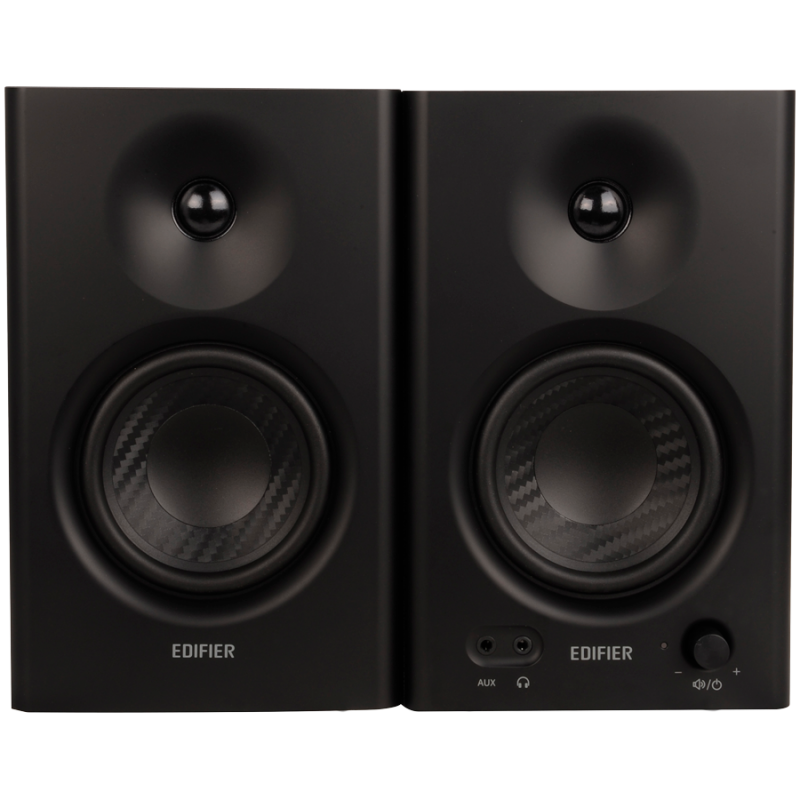 Тонколони Edifier MR4 BL, 42W RMS, RCA, AUX, TRS, Високо и нискочестотни говорители 1"/4", 2 режима, Черен