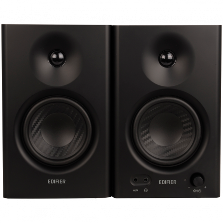 Тонколони Edifier MR4 BL, 42W RMS, RCA, AUX, TRS, Високо и нискочестотни говорители 1"/4", 2 режима, Черен
