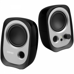 Тонколони Edifier R12U BL 2.0, 4W RMS, USB, AUX, 20 KHz, 2.25" говорители, Контрол на звука, Черен