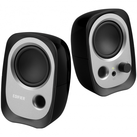 Тонколони Edifier R12U BL 2.0, 4W RMS, USB, AUX, 20 KHz, 2.25" говорители, Контрол на звука, Черен