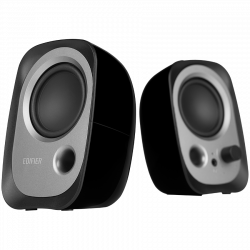 Тонколони Edifier R12U BL 2.0, 4W RMS, USB, AUX, 20 KHz, 2.25" говорители, Контрол на звука, Черен