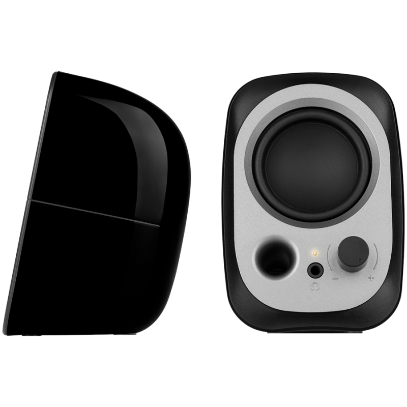 Тонколони Edifier R12U BL 2.0, 4W RMS, USB, AUX, 20 KHz, 2.25" говорители, Контрол на звука, Черен