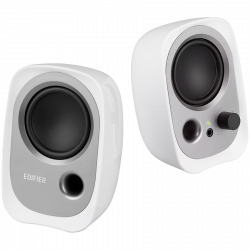 Тонколони Edifier R12U WH 2.0, 4W RMS, USB, AUX, 20 KHz, 2.25" говорители, Контрол на звука, Бял