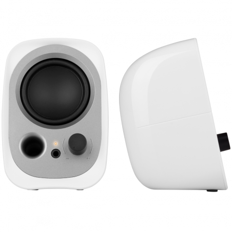 Тонколони Edifier R12U WH 2.0, 4W RMS, USB, AUX, 20 KHz, 2.25" говорители, Контрол на звука, Бял