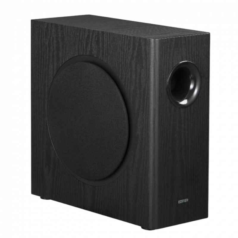 Субуфер Edifier T5s, 70W RMS, 8" басов говорител, Честоти до 35Hz, RCA, Low-pass филтър, Черен