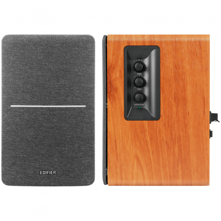 Тонколони Edifier R1280DBs BR 2.0, 42W RMS, Bluetooth V5.1, 2 RCA, Активен кросоувър, Изход за активен субуфер, Регулатор на бас и високи, Кафяв