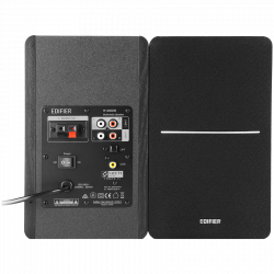 Тонколони Edifier R1280DB BL 2.0, 42W RMS, Bluetooth V5.1, 2 RCA, Активен кросоувър, Регулатор на бас и високи, Черен