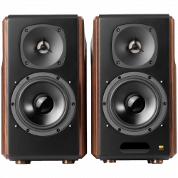 Тонколони Edifier S2000MKIII, 130W, Активни, Bluetooth 5.0, 2xRCA, OLED дисплей, Кафяв