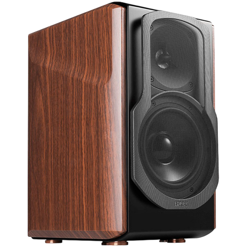 Тонколони Edifier S2000MKIII, 130W, Активни, Bluetooth 5.0, 2xRCA, OLED дисплей, Кафяв