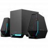 Аудио система Edifier G1500 MAX, 30W, 2x2.5" говорители, 4" субуфер, Bluetooth 5.3, 10 динамични RGB режима, Черен