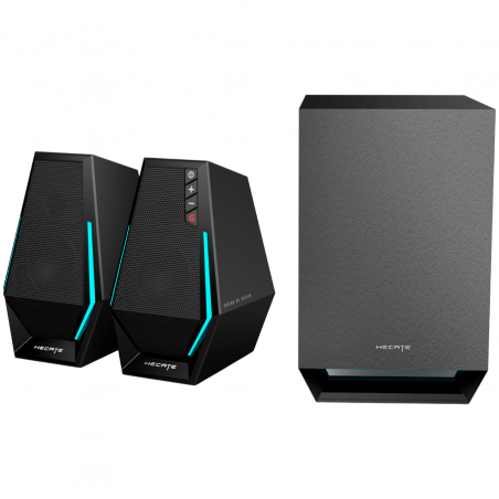 Аудио система Edifier G1500 MAX, 30W, 2x2.5" говорители, 4" субуфер, Bluetooth 5.3, 10 динамични RGB режима, Черен