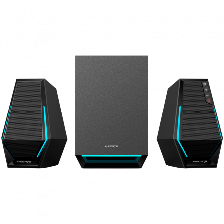 Аудио система Edifier G1500 MAX, 30W, 2x2.5" говорители, 4" субуфер, Bluetooth 5.3, 10 динамични RGB режима, Черен