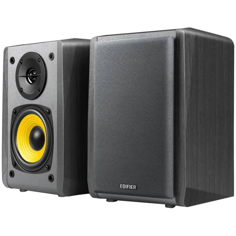 Тонколони Edifier R1010BT BL, 24W RMS, 2x RCA, Bluetooth 5.1, 4 говорителя, Копринена мембрана, Дървен корпус, Активни, Черен
