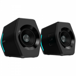 Геймърски тонколони Edifier G2000 2.0 BL, 16W RMS, BT V5.1, USB, AUX, RGB, Hi-Fi, 3 режима, Памет на настройки, Черен