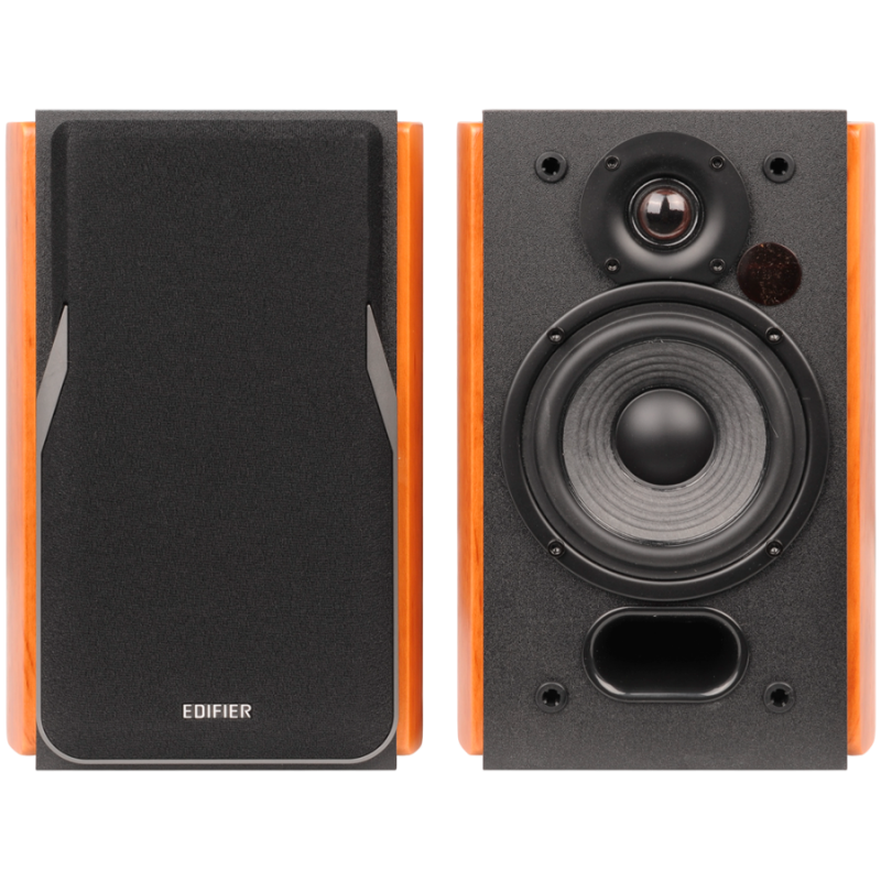 Тонколони Edifier R1380DB, 42W RMS, Bluetooth 5.1, 2xRCA, 3.5мм жак, Активен кросоувър, Регулатор на бас и високи, Кафяв