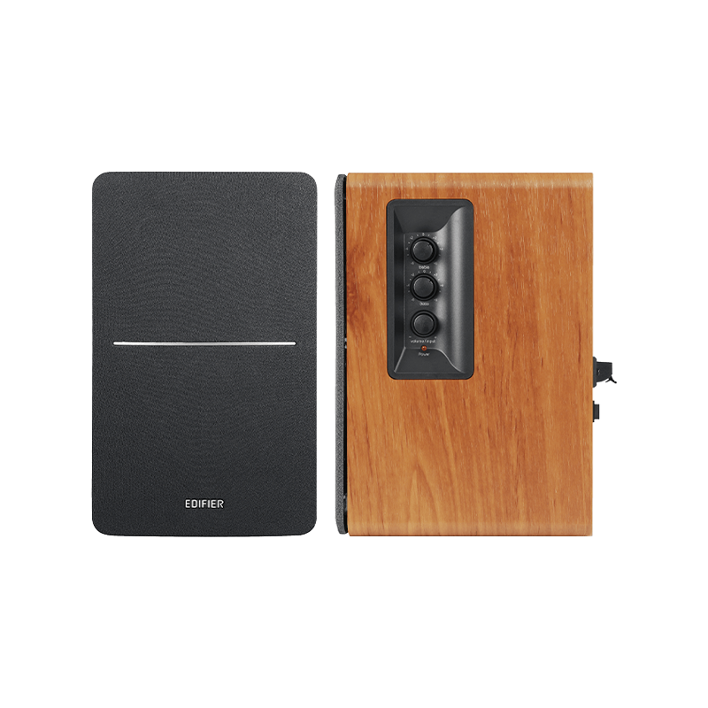 Тонколони Edifier R1280DB BR 2.0, 42W RMS, Bluetooth V5.1, 2 RCA, Активен кросоувър, Регулатор на бас и високи, Кафяв