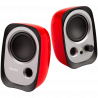 Тонколони Edifier R12U RE 2.0, 4W RMS, USB, AUX, 20 KHz, 2.25" говорители, Контрол на звука, Червен