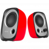 Тонколони Edifier R12U RE 2.0, 4W RMS, USB, AUX, 20 KHz, 2.25" говорители, Контрол на звука, Червен