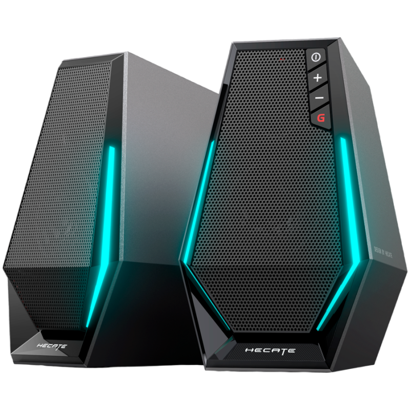 Тонколони Edifier G1500, 10W, 2x2.5" говорители, Bluetooth 5.3, RGB осветление, Черен