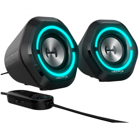 Тонколони Edifier G1000, 10W, 2x2.5" говорители, Bluetooth 5.3, RGB осветление, Черен
