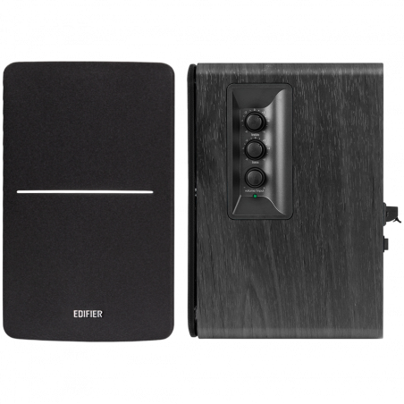 Тонколони Edifier R1280DBs BL 2.0, 42W RMS, Bluetooth V5.1, 2 RCA, Активен кросоувър, Изход за активен субуфер, Регулатор на бас и високи, Черен