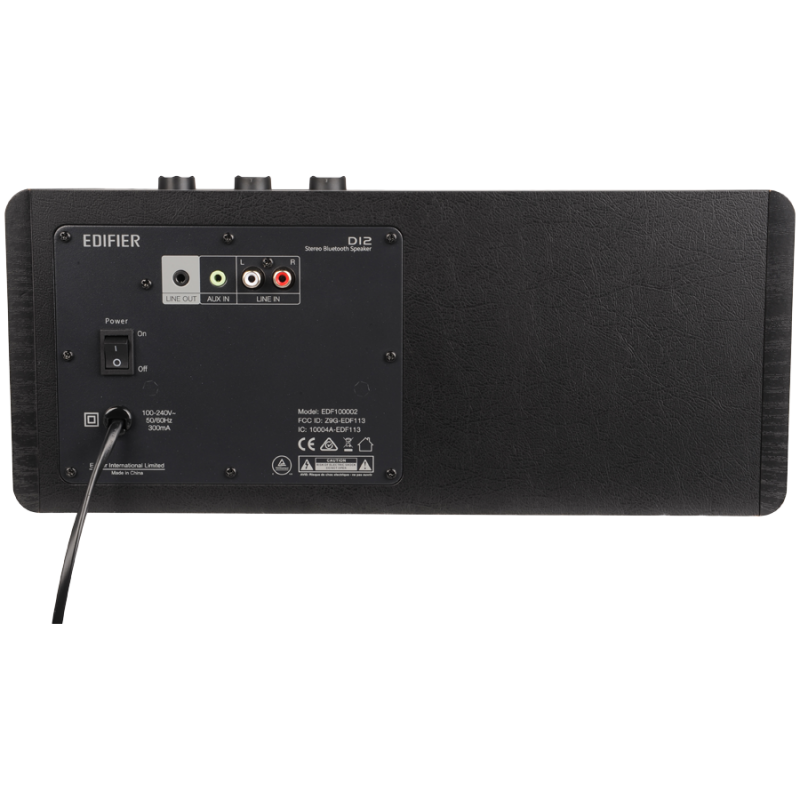 Тонколона Edifier D12, 70W, Bluetooth 5.0, RCA, AUX, Line-Out, USB-C, Черен