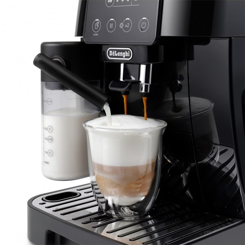 Еспресо машина Delonghi Magnifica START ECAM220.60.B, 1450W, 15 bar, 1.8 л, 4 програми, 13 нива на смилане, LatteCrema Hot, Опция за кафе на зърна, Черен
