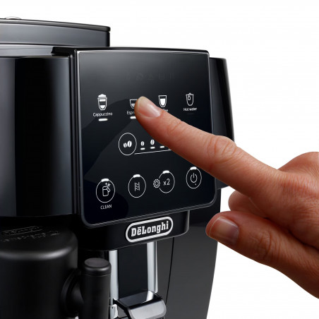 Еспресо машина Delonghi Magnifica START ECAM220.60.B, 1450W, 15 bar, 1.8 л, 4 програми, 13 нива на смилане, LatteCrema Hot, Опция за кафе на зърна, Черен