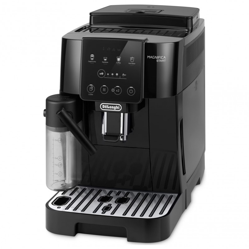 Еспресо машина Delonghi Magnifica START ECAM220.60.B, 1450W, 15 bar, 1.8 л, 4 програми, 13 нива на смилане, LatteCrema Hot, Опция за кафе на зърна, Черен