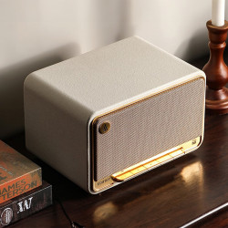 Тонколона Edifier D32 WH, 60W, 11 часа, Hi-Res Audio/Wireless, Bluetooth 5.3, Wi-Fi, Apple Airplay2, DRC, DSP,  Дървен корпус, Бял