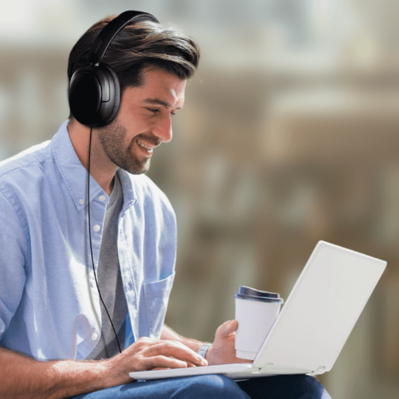 Безжични слушалки Edifier W800BT SE-BL, 40 мм, До 45 часа, Bluetooth 5.4, AI шумоизолация, Multipoint, Гейминг режим, Черен