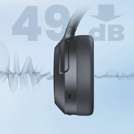 Безжични слушалки Edifier W820NB Plus V25 Navy, 40 мм, 80 часа, A.I, Динамични драйвери с титаниево покритие, Bluetooth V6.1, ANC, Hi-Res, Тъмносин