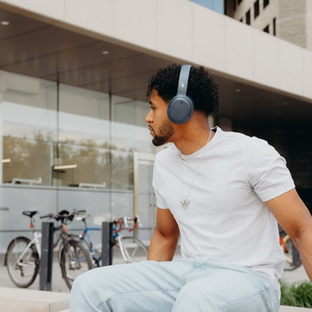 Безжични слушалки Edifier W820NB Plus V25 Navy, 40 мм, 80 часа, A.I, Динамични драйвери с титаниево покритие, Bluetooth V6.1, ANC, Hi-Res, Тъмносин