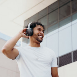 Безжични слушалки Edifier W820NB Plus V25 Gray, 40 мм, 80 часа, A.I, Динамични драйвери с титаниево покритие, Bluetooth V6.1, ANC, Hi-Res, Тъмносив