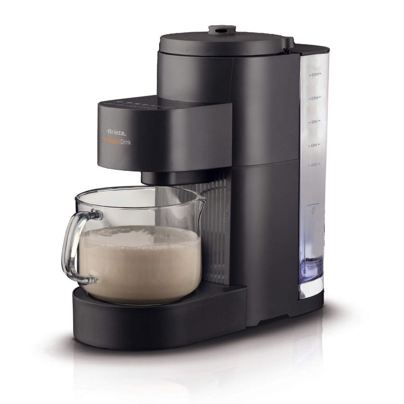 Уред за растително мляко Ariete My Veggie Drink 0650/00, 1200W, 1.5 литра, Самопочистване, Таймер, Черен