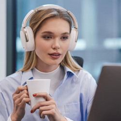 Безжични слушалки Edifier WH950NB Ivory, 40 мм, 55 часа, Динамични драйвери с титаниево покритие, 3 режима, Таймер, Bluetooth V5.3, ANC, ENC, Hi-Res, Бежов