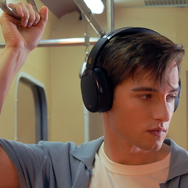 Безжични слушалки Edifier WH950NB Black, 40 мм, 55 часа, Динамични драйвери с титаниево покритие, 3 режима, Таймер, Bluetooth V5.4, ANC, ENC, Hi-Res, Черен