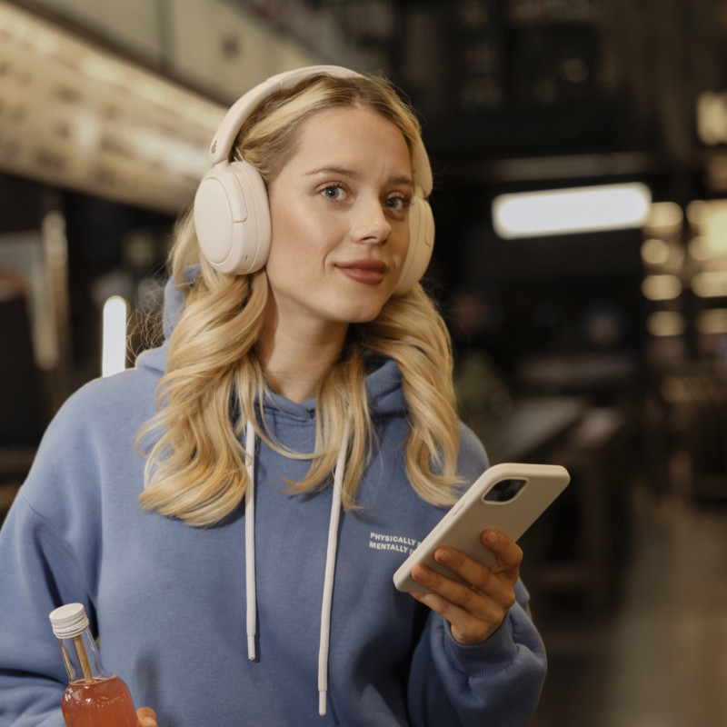 Безжични слушалки Edifier W800BT Pro IV, 40 мм, 45 часа, A.I, Динамични говорители с титаниево покритие, ANC, BT V5.4, Hi-Res, Multipoint, EQ режими, ConneX, Бежов